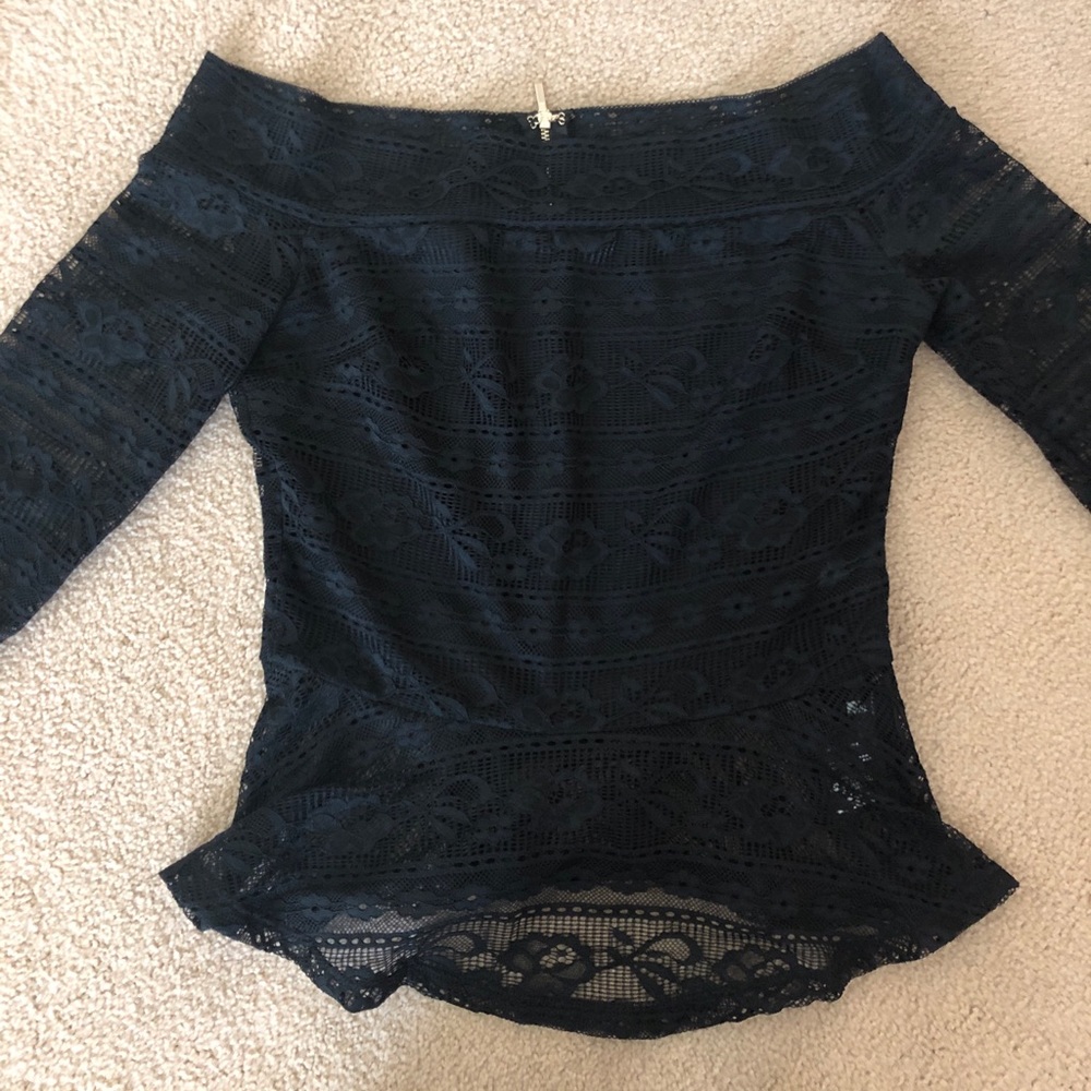 Off the shoulder lace top